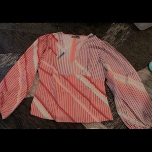 XL Pink multi color shirt by Chic